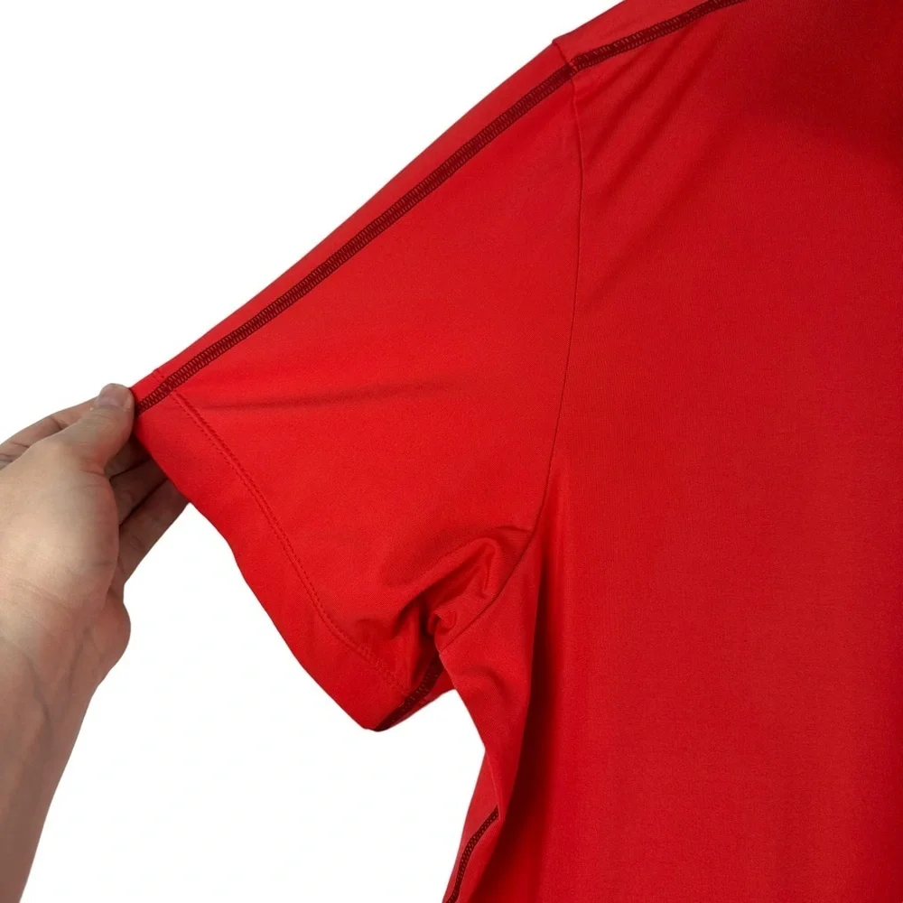 Nike Sz L Men's Red Short‎ Sleeve Golf Sport Polo Shirt